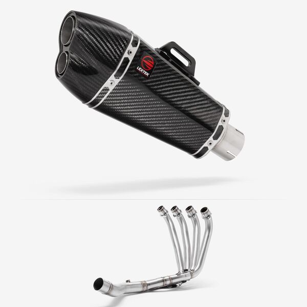 Lextek Carbon Fibre XP13C 210mm Exhaust System for Honda CBR650F/CB650F (14-18)