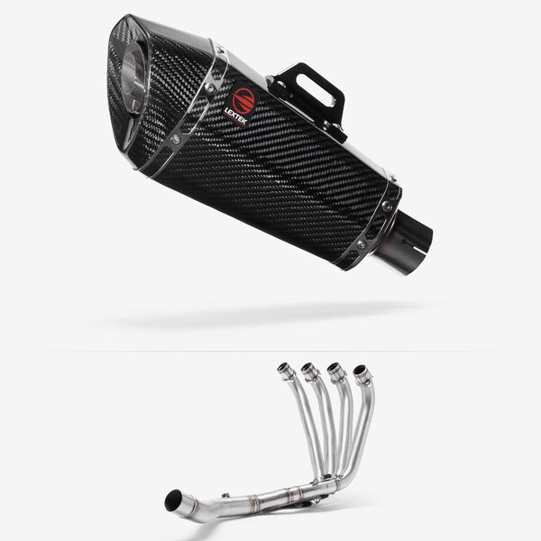 Lextek Carbon Fibre XP8C 210mm Exhaust System for Honda CBR650F/CB650F (14-18)