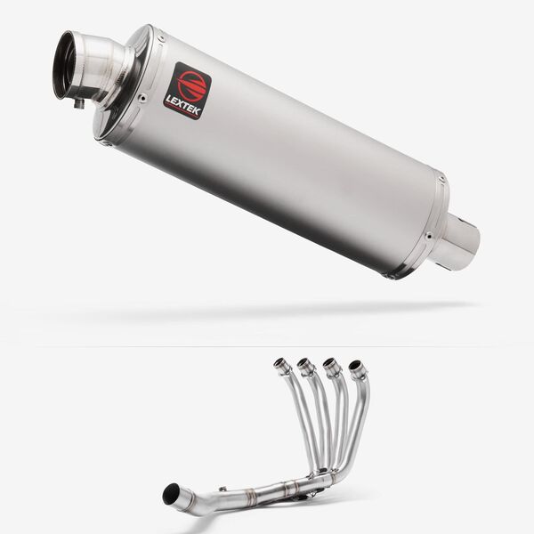 Lextek Matt Stainless Steel OP1 350mm Exhaust System for Honda CBR650F/CB650F (14-18)