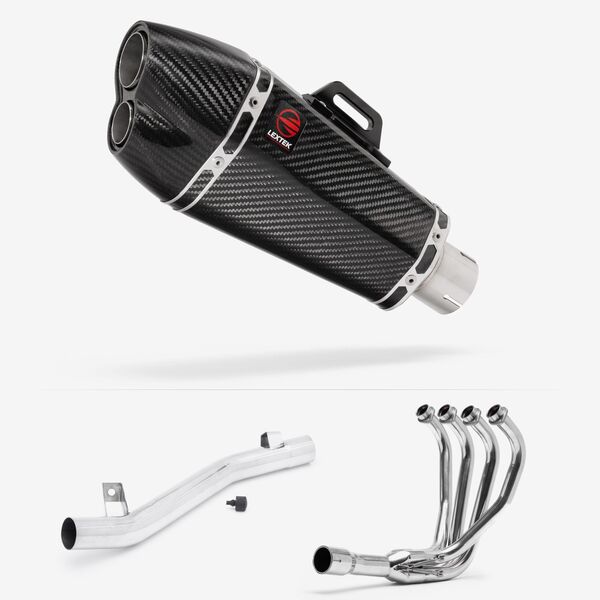 Lextek Carbon Fibre XP13C 210mm Exhaust System for Suzuki GSF 600/650/1200 Bandit (95-06)