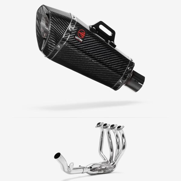 Lextek Carbon Fibre XP8C 210mm Exhaust System for Kawasaki Z800 (13-16)