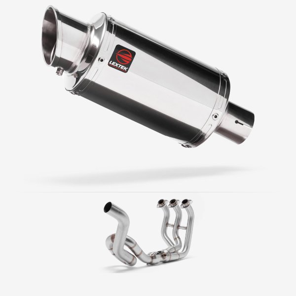 Lextek YP4 S/Steel Stubby Exhaust System 200mm High Level for Yamaha MT-09 (13-20)