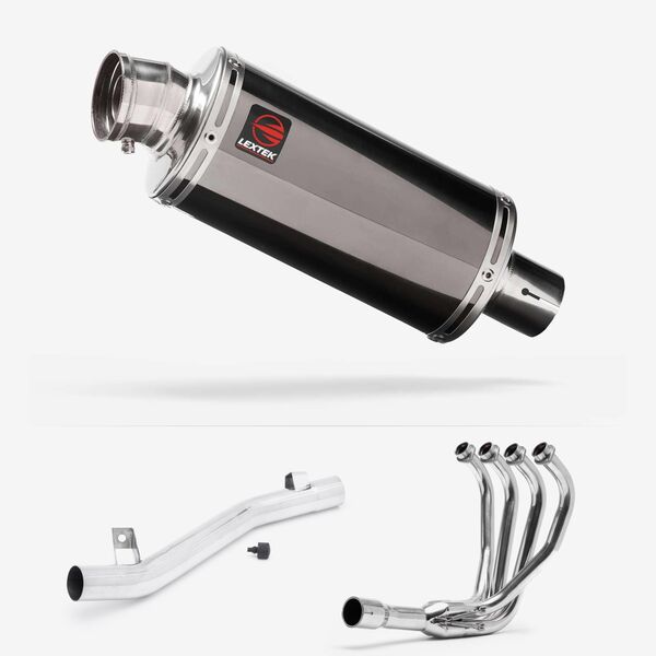 Lextek Smoked Stainless Steel OP16 250mm Exhaust System for Suzuki GSF 600/650/1200 Bandit (95-06)
