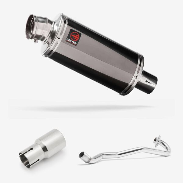 Lextek Smoked Stainless Steel OP16 250mm Exhaust System for Lexmoto Adrenaline (EFI) 125
