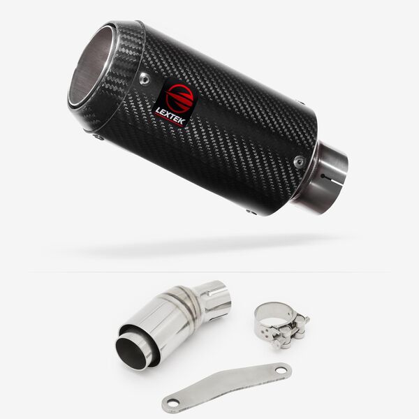Lextek Carbon Fibre CP8C 150mm Exhaust with Link Pipe for Kawasaki Versys-X 300 (17-18)