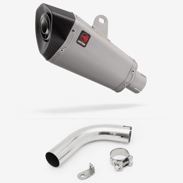 Lextek Matt Stainless Steel XP10 210mm Exhaust with Link Pipe for Honda CB1000R (08-17)