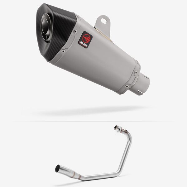 Lextek Matt Stainless Steel XP10 210mm Exhaust System