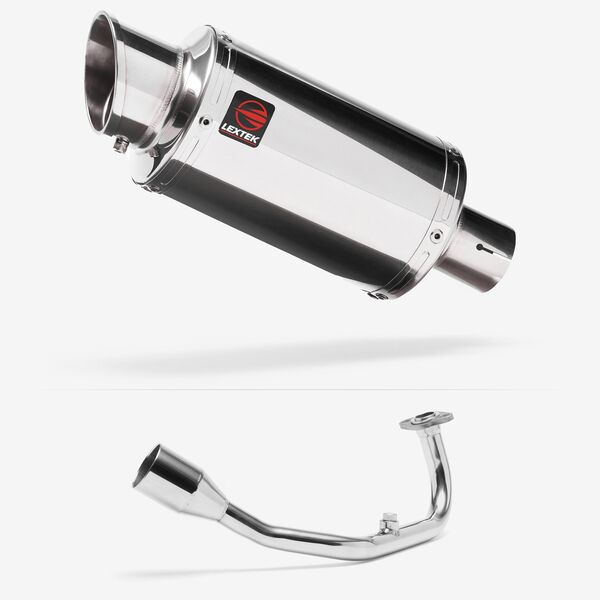 Lextek Stainless Steel YP4 S/Steel Stubby Exhaust System 200mm for Lexmoto Diablo 125 / SRT125