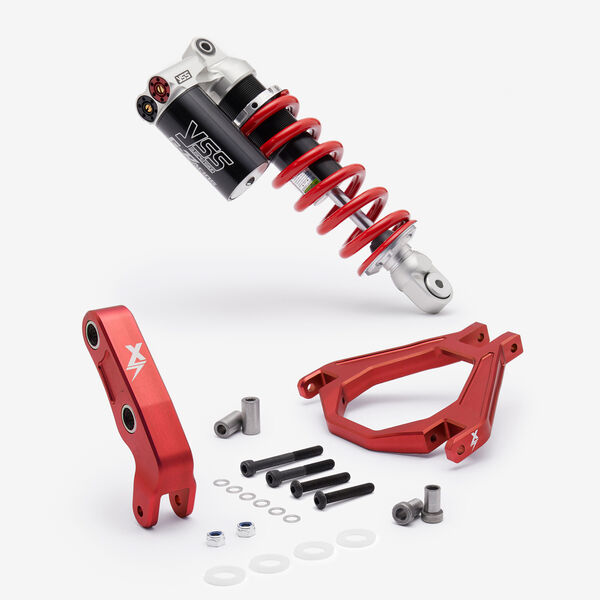 EBMX YSS Rear Shock with V2 Upgraded Linkage and Triangle Red for Light Bee